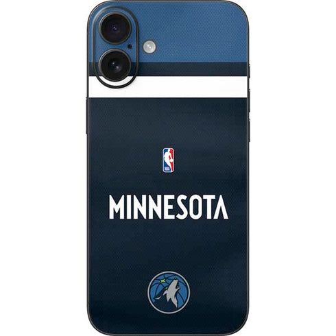NBA Minnesota Timberwolves Jersey iPhone 16 Plus Skin